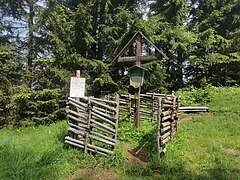 Stierkreuz, im Gedenken an einen zu Tode geschleiften Viehtreiber.