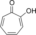 Tropolone – composed of cycloheptatriene ring, carbonyl and hydroxy groups.