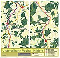 Karte der ehemaligen Bahnstrecke Vacha–Hilders