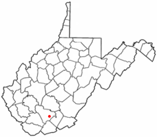 Location of Shady Spring, West Virginia