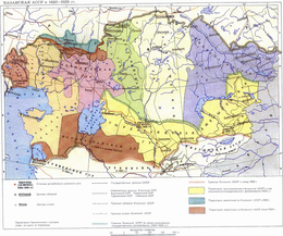 Repubblica Socialista Sovietica Autonoma Kazaka – Localizzazione