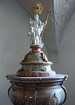 Taufstein in der Pfarrkirche in Rottenbuch