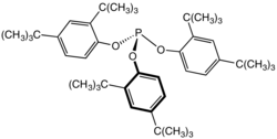 Strukturformel von Tris(2,4-di-tert-butylphenyl)phosphit