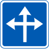 E11.9: Lane for continuing straight or turning left or right