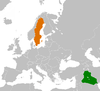 Location map for Iraq and Sweden.