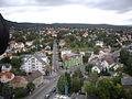 Meißner Straße und Maxim-Gorki-Straße vom Turm der Lutherkirche