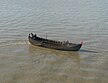 Sampan at the sea anchorage close to Yangon (Rangoon) - trading for the anchored ships.