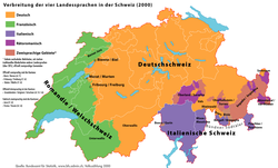 Lage der rätoromanischen Schweiz