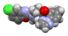 3D filled-sphere model of the same molecule