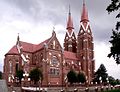 Švėkšna, Katholische Kirche des Apostels Jakobus, erbaut 1901–1905, Architekt Karl Eduard Strandmann (1867–1946)