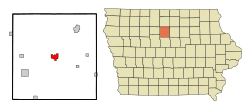 Location of Clarion, Iowa