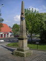 Postmeilensäule (1723) in Freiberg, Meißner Gasse