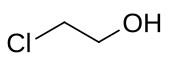 Structuurformule van 2-chloorethanol