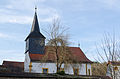 Evangelisch-lutherische Pfarrkirche, neugotische Nische mit Skulptur des Freiherrn Hans von und zu Aufseß (1801–1872)