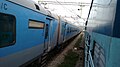 Chennai Central–Mysore Shatabdi Express entering Mysore railway station captured from out going Mysuru–Tuticorin Express
