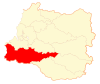 Location of La Unión commune in Los Ríos Region