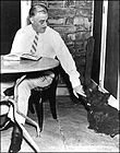 Fala mit Franklin D. Roosevelt, in dessen privatem Landhaus in Warm Springs (Georgia)