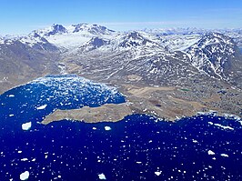 Luchtfoto van Narsaq en omgeving