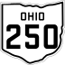 State Route 250 marker