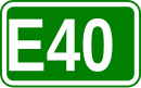 Zeichen der Europastraße 40