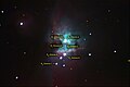 Identifizierung der Theta 1 und Theta 2 Orionis Sterne.