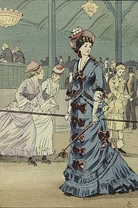 A costume for roller skating at the Bal Bullier (1876)