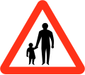 Pedestrians in road ahead