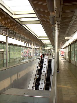 De hal van het busstation