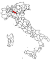 Lage der Provinz in Italien