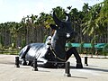 Nandhi outside the entrance