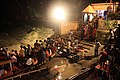 Very busy ferries during durga pooja