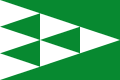 Grünweiße Flagge der Gemeinde Guixers in der Provinz Lleida, Katalonien, Spanien.