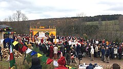 The cremation ceremony of Khenpo Karthar Rinpoche