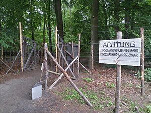 Replica van een grensovergang in het Nederlands Openluchtmuseum