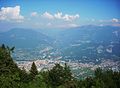 Panorama di Rovereto dalla Malga Somator, poco distante dal passo