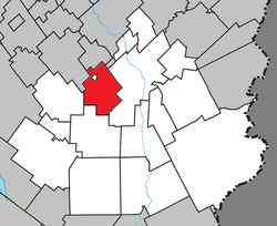 Location within Beauce-Sartigan RCM.