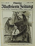 Titelblatt einer Ausgabe der Schweizer Illustrierte Zeitung von 1918, in der Sammlung des Jüdischen Museums der Schweiz.