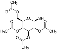 Strukturformel von Tetraacetylglucopyranosylthiol