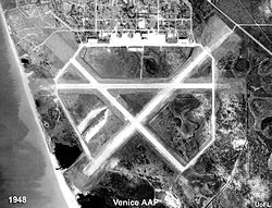 Aerial of Venice Army Airfield in 1948