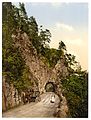 Einer der Tunnel in der oberen Schluchtwand, Foto, koloriert, vor 1900