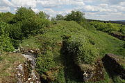 Bild 6: Schutthaufen, früherer Standort eines Gebäudes an der Burgspitze (April 2012)