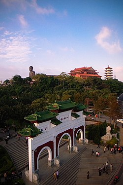 View of the Great Buddha on Baguashan at Changhua City