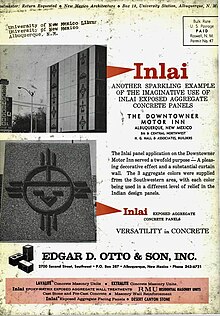 Advertisement of “Inlai” Concrete Product Used to Create Facade Art