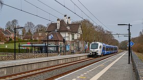 Denkmalgeschütztes Bahnhofsgebäude mit Liège-Maastricht-Aachen-Express (LIMAX), 2021