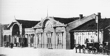 Station building in 1877