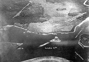Aufnahme des Linden Harbour zur Zeit des Zweiten Weltkriegs (1943)
