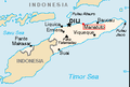 Lage von Manatuto/Osttimor, von mir editierte Karte des CIA.