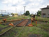 Alte Drehscheibe im Rzepiner Bahnhof.