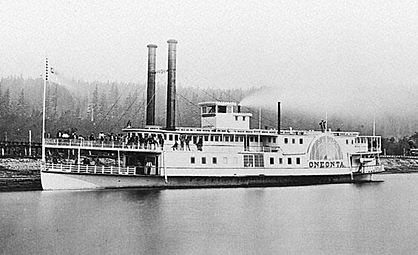 Oneonta, an early example of a sidewheeler on the Columbia river, in 1867