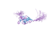 2d9c: Solution structure of the first ig-like domain of signal-regulatory protein beta-1 (SIRP-beta-1)